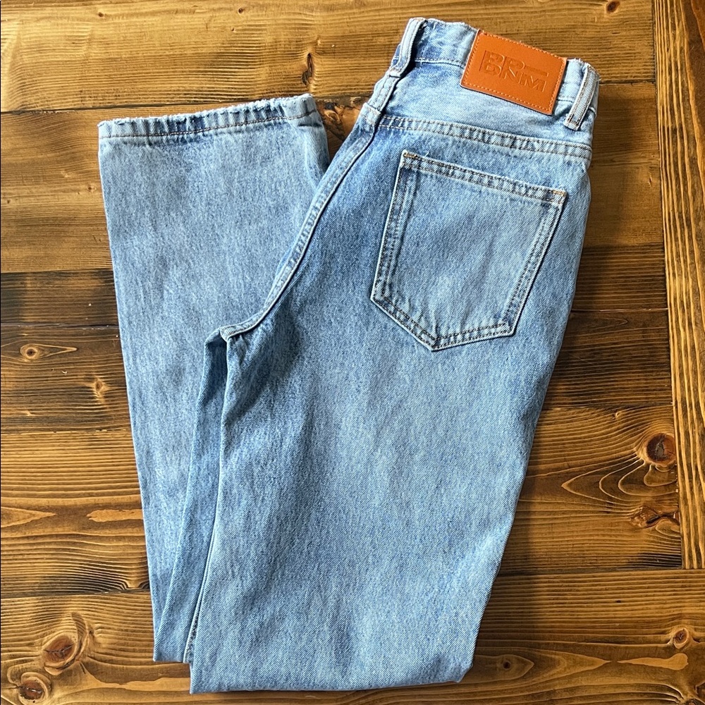 Princess Polly Sky Blue Straight Leg Jeans